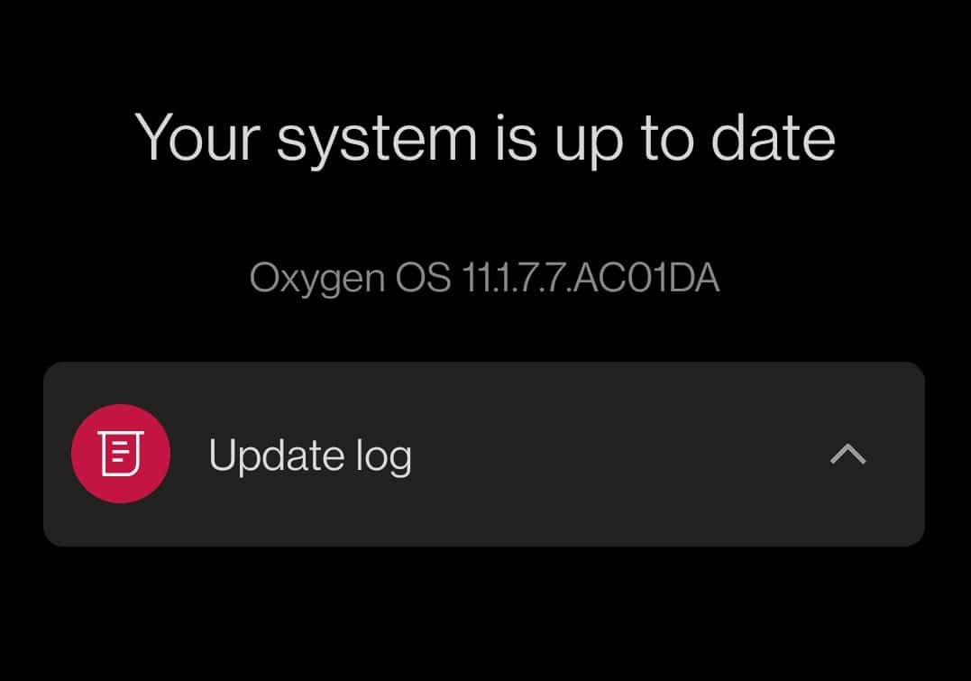 Als de update up-to-date is, staat er Uw systeem is up-to-date.  Manieren om 4G te repareren werkt niet op Android