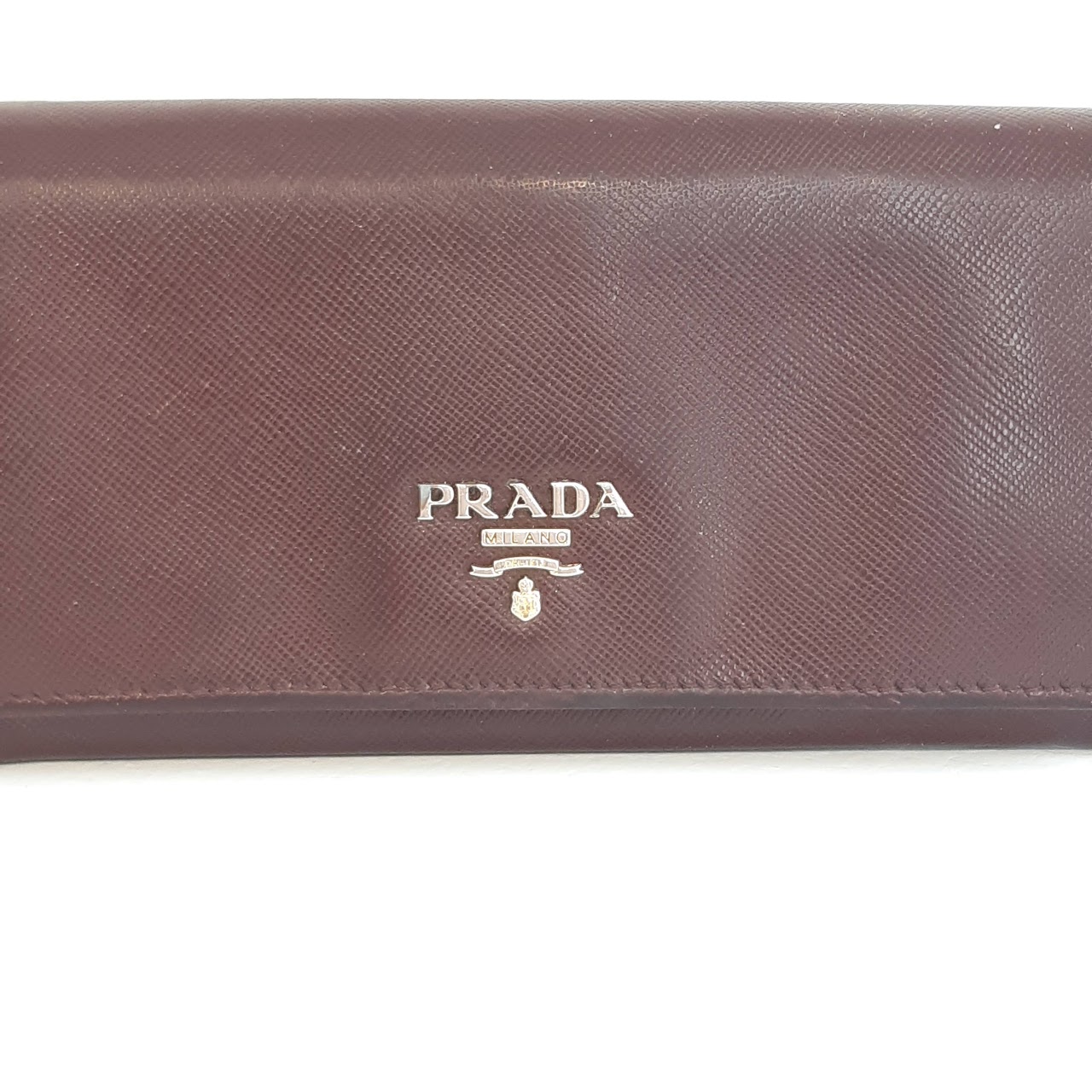 Prada Burgundy Leather Wallet