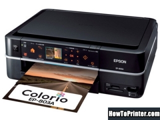 Reset Epson EP-803A printer use Epson reset program