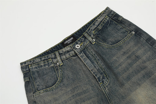 Title 10, Fashion Washed and Worn Jeans Men Comfortable e...