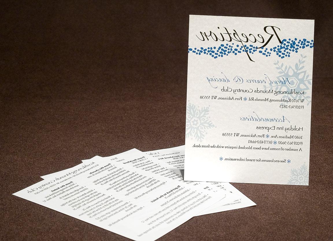 Winter wedding invitation set