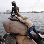 molesting the little mermaid in Copenhagen, Denmark 