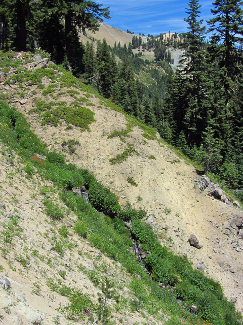 creek coming down a steep hill