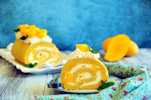 How to Make Mango Swiss Roll (芒果瑞士卷蛋糕)  http://uTry.it