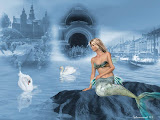 Two Swans And Little Mermaid