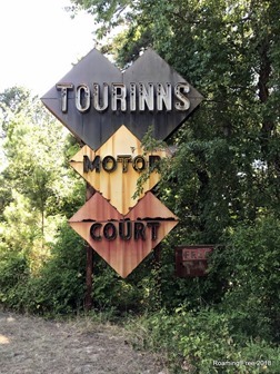 Old sign in the picnic area