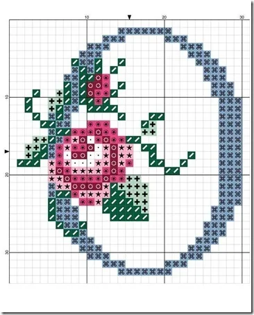 abc punto cruz letras con rosas  (14)