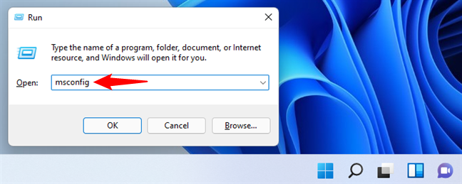 Exécuter msconfig sous Windows 11