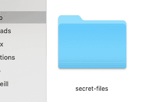 シークレットファイルと呼ばれるフォルダ
