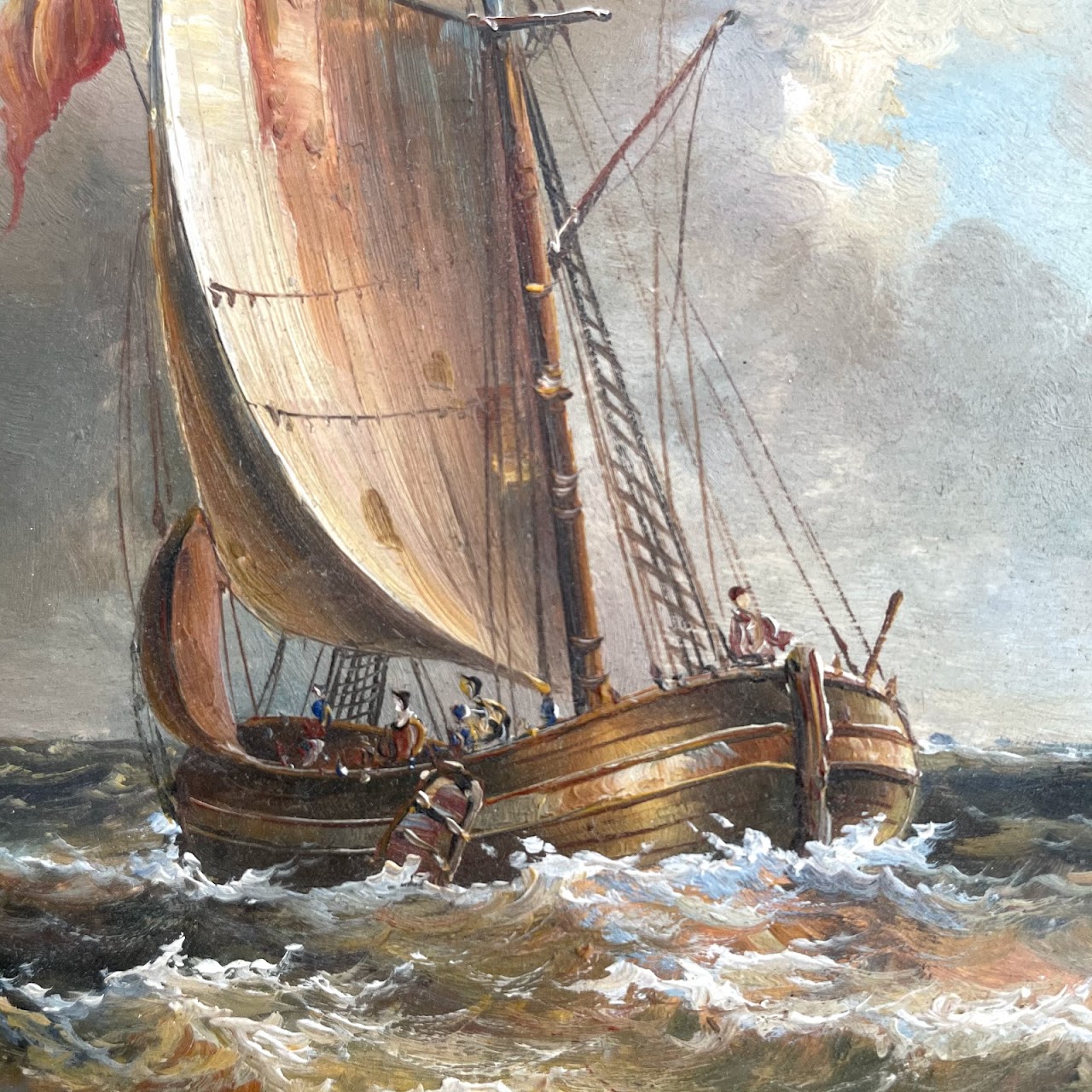 Signed Nautical Oil Painting