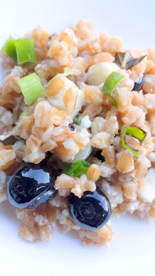 Oregon Blueberries are the star of this recipe for Summer Berry and Farro Salad, perfect to make ahead of time for a lunch or picnic