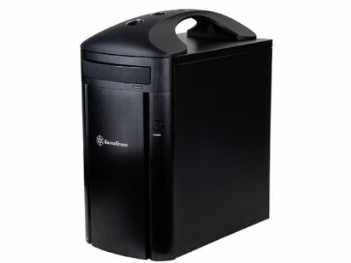  SilverStone Micro ATX Desktop Computer Case with Carrier Handle SG04B-FH (Black)