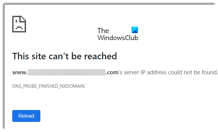 โพรบ DNS เสร็จสิ้นแล้ว NXDOMAIN