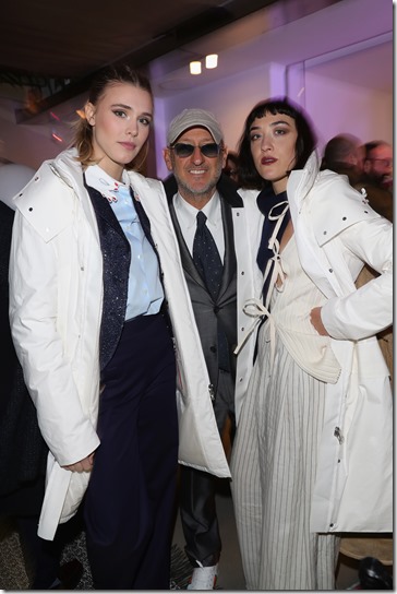 FLORENCE, ITALY - JANUARY 11:  Gaia Weiss, Andrea Panconesi and Mia Moretti attend The Icon Project Peuterey by LUISAVIAROMA on January 11, 2017 in Florence, Italy.  (Photo by Vittorio Zunino Celotto/Getty Images for LUISAVIAROMA)