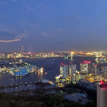 Tokyo Bay night view in Shinagawa, Japan 