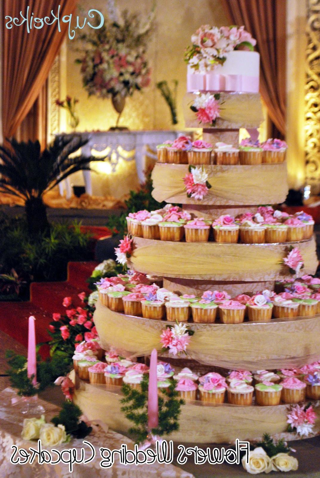 Flowers wedding cupcakes