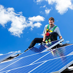 solar panels on roofs