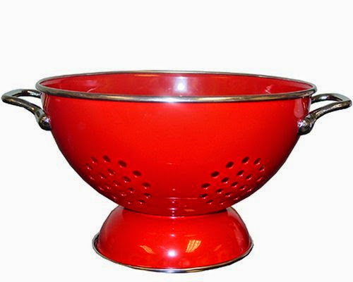  Calypso Basics 5 Quart powder coated  Colander, Red