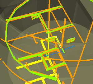 SketchUp (SU)破圖範例，可以看到很多線沒有聯接好，被CAM軟體挑出