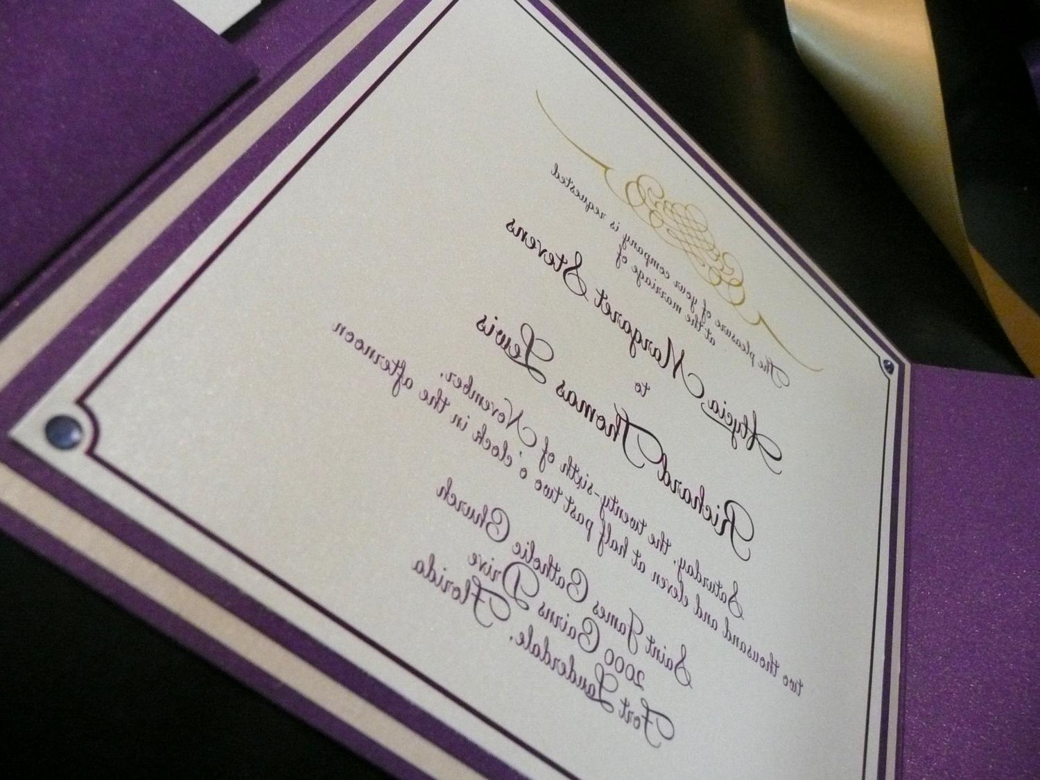 Purple Damask Wedding