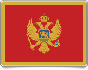 Montenegrin framed flag icons with box shadow