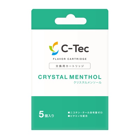 ctec flavor cartridge package visualCRYSTALMENTHOL thumb%25255B2%25255D - 【MOD】「C-Tec DUO スターターキット」レビュー。超細形の格安お手軽ビタミンC吸収電子タバコ入門機！吸うだけ簡単VAPE【電子タバコ/ビタミンC配合】