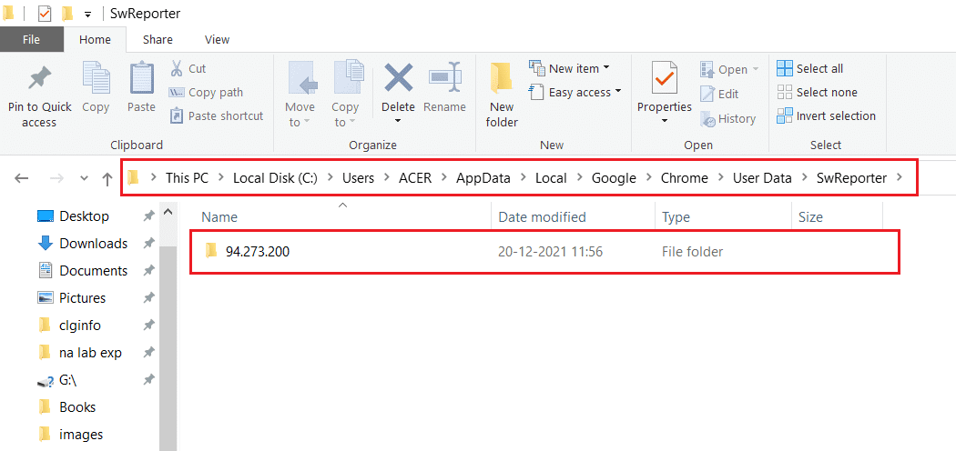 đi tới đường dẫn thư mục SwReporter và mở thư mục phản ánh phiên bản Google Chrome hiện tại của bạn.  Cách tắt công cụ báo cáo phần mềm của Google