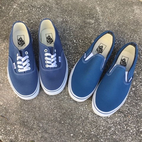 RELIEF SKATE SUPPLY: Restock on the Vans navy authentic and slip ons