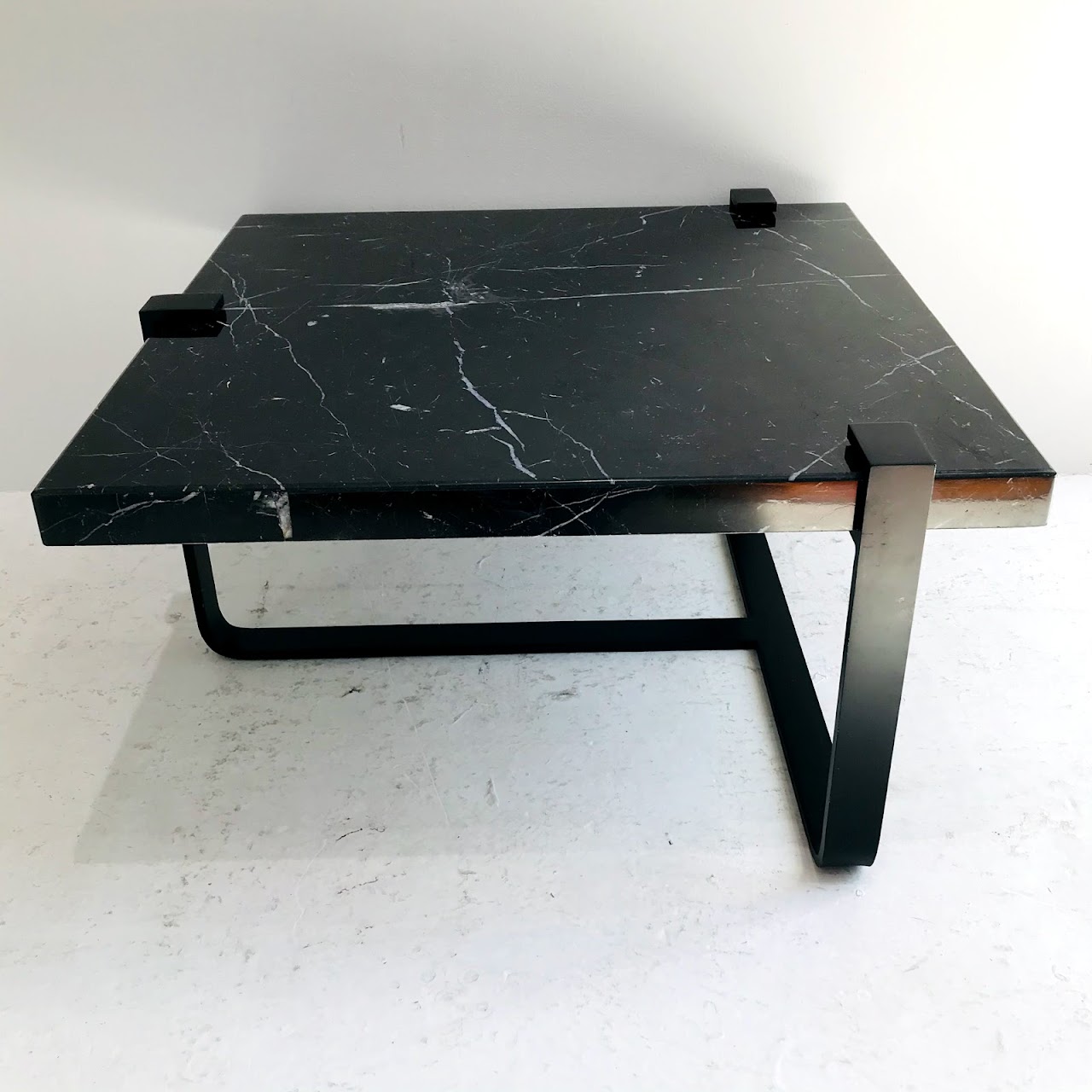 Black Marble Top Side Table #3