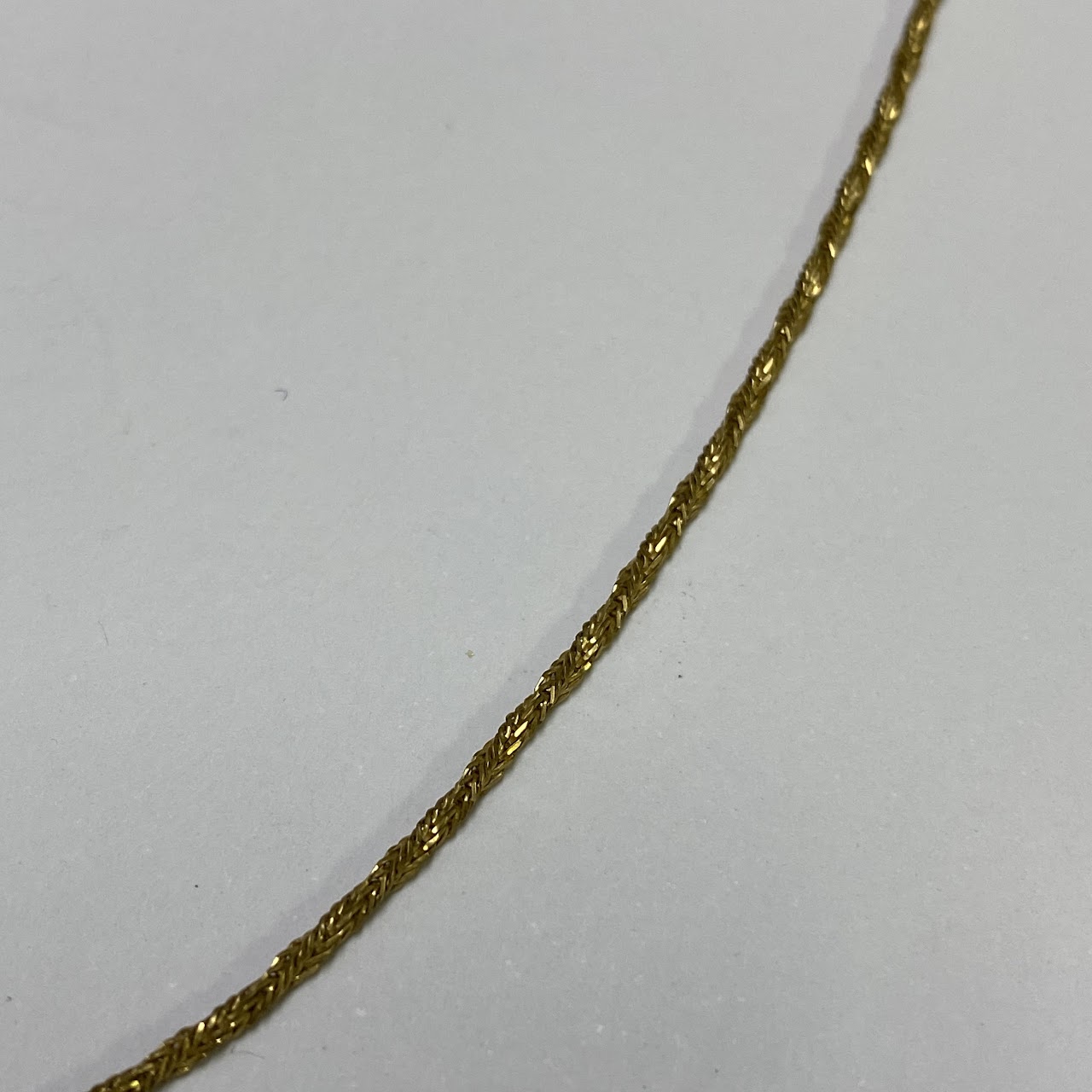 18K Gold Rope Chain Necklace