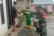 Antisipasi Sebaran Virus Corona, Babinsa Koramil Moramo Edukasi Warga Dengan Masker dan Himbauan Prokes