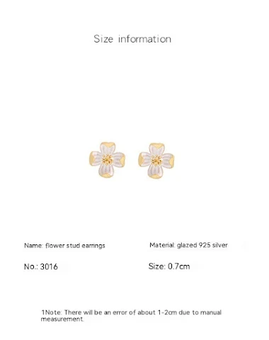 Vintage Flower Earrings Hong Kong S - 1