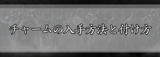 レインボーシックスシージ チャームの入手方法と付け方 R6s 神ゲー攻略