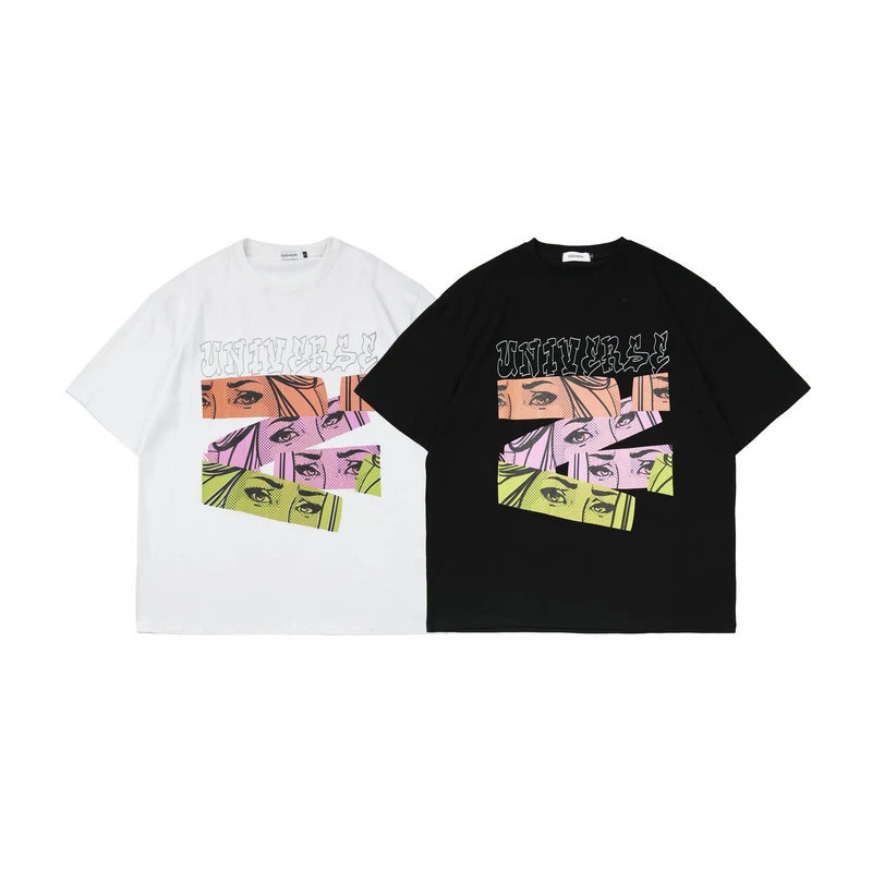 Teen Harajuku Hip Hop T-shirt Heren Casual Street Korte Mouw