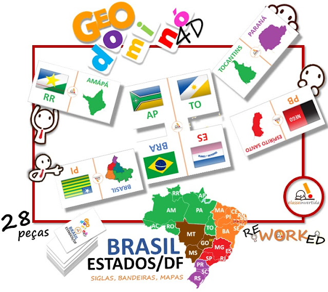 classe invertida: jogos didáticos: GeoDominó Brasil: Estados