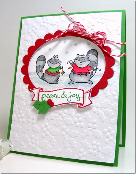 LeAnne Pugliese WeeInklings Patience Brewster Inspired Christmas Card Merry Crittermas Stampin Up