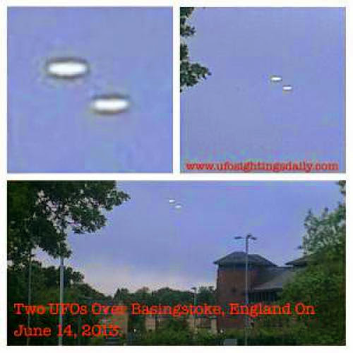 Two Ufos Photographed Over Basingstoke England On June 14 2013