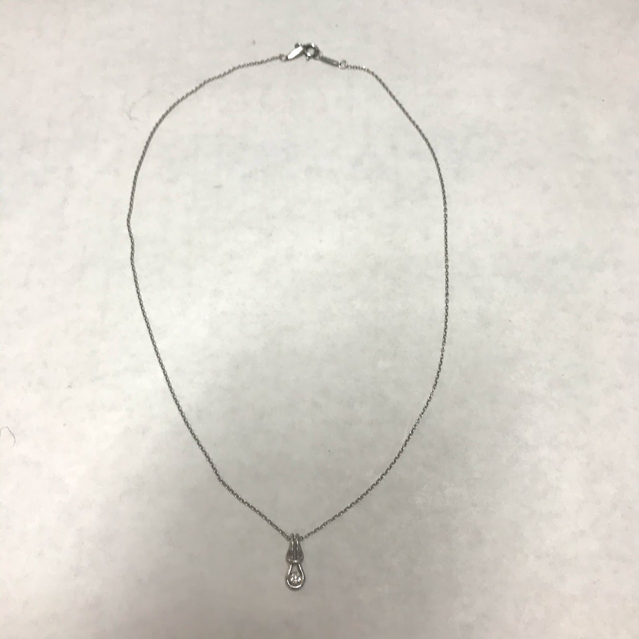 Tiffany & Co. X Elsa Peretti Diamond Pendant Necklace