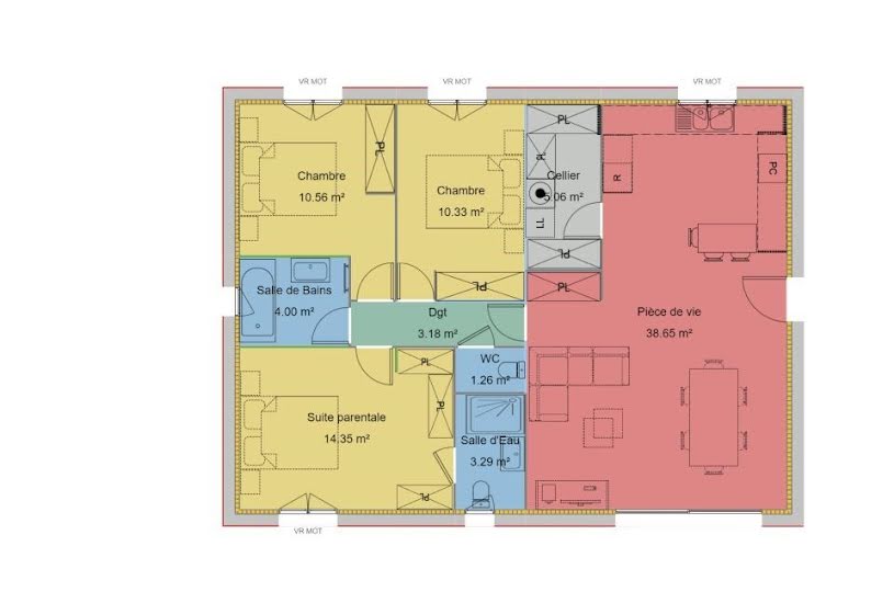  Vente Terrain + Maison - Terrain : 823m² - Maison : 90m² à Saint-Maurice-sur-Eygues (26110) 