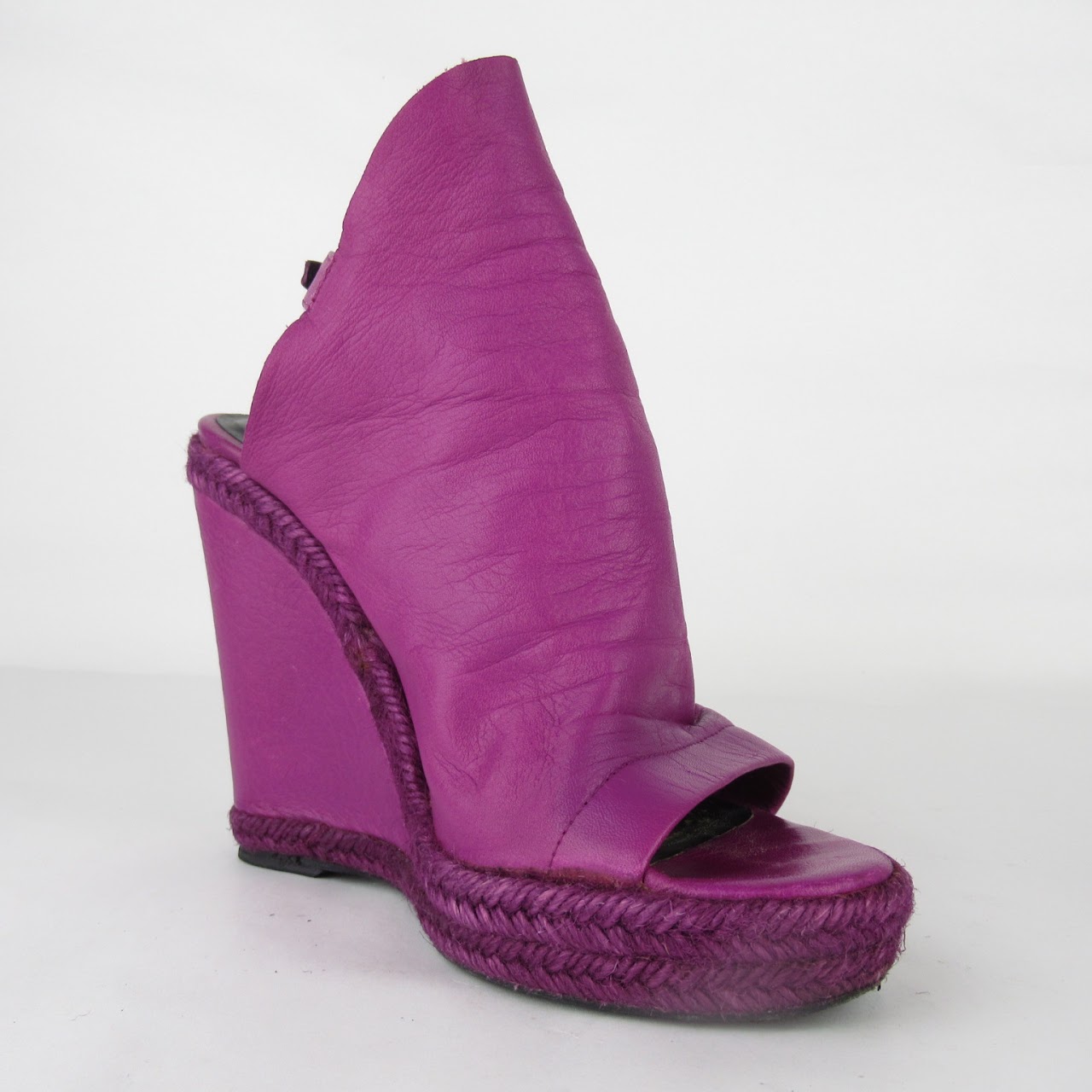Balenciaga Purple Wedge Sandals