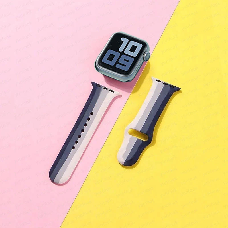 Bracelet de remplacement en silicone coloré et créatif. Souple, confortable, et aux couleurs vives. Personnalisez votre montre.