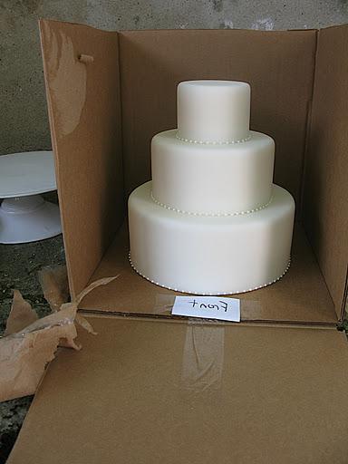 Cakes covered a three-tier