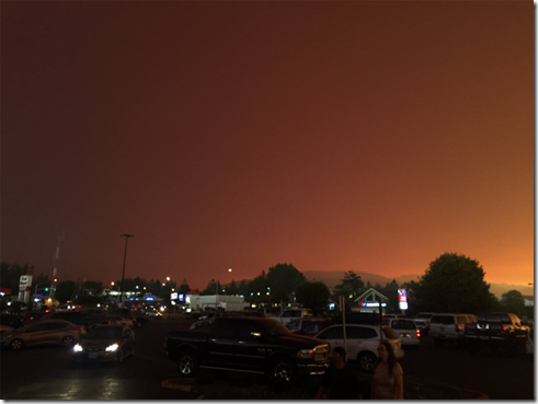 Chetco Bar Fire, Brookings Oregon, Twitter Picture