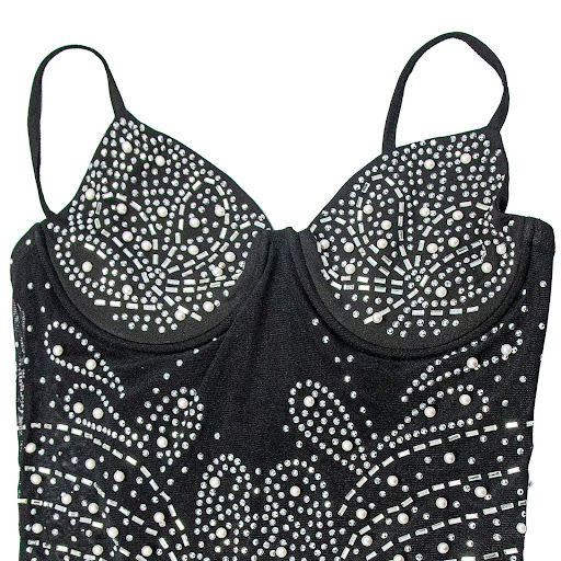 Title 13, Womens Pure Color Mesh Rhinestone Sleeveless T...