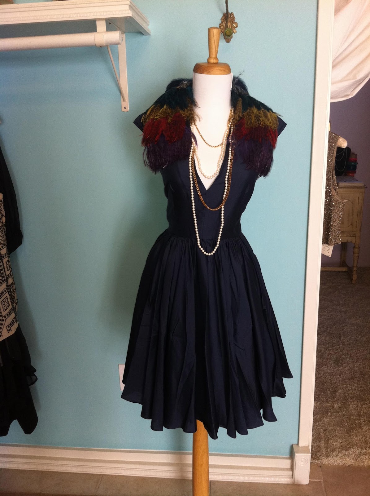 anagram navy dress  with