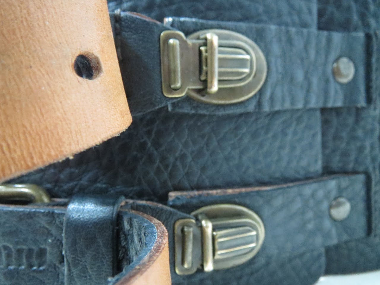 Miu Miu Leather and Suede Belt