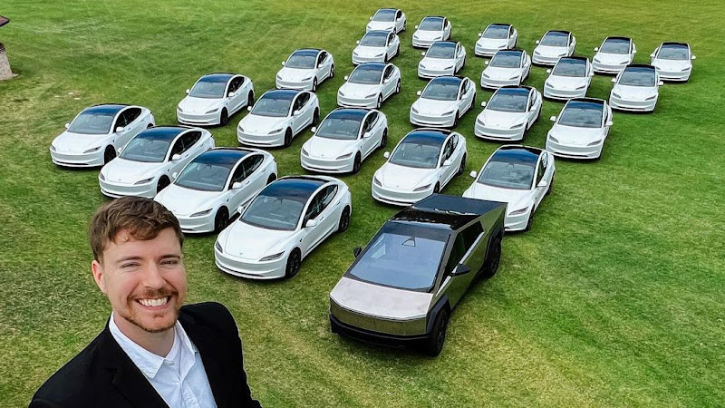 Why MrBeast is giving away 26 Teslas as he turns 26