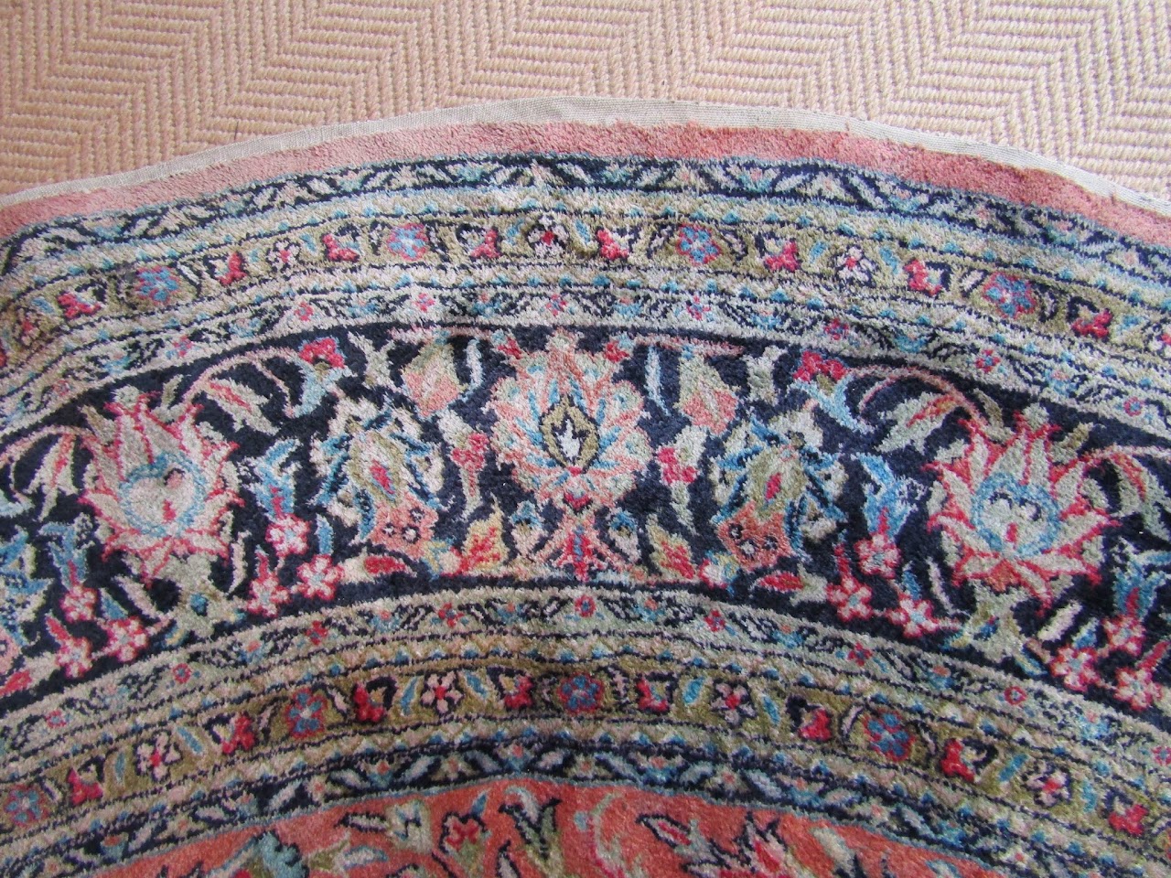 Circular Silk Area Rug