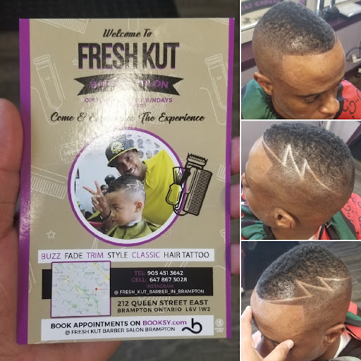 FRESH KUT BARBER SALON logo