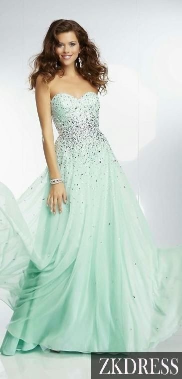 New And Cute Long Prom Dress 2015